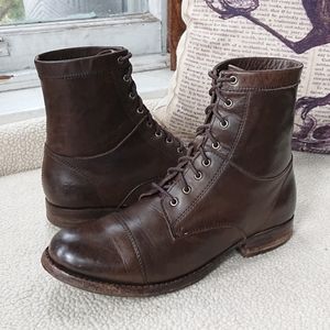 Frye "Erin Lug Workboot" Leather Combat Boot